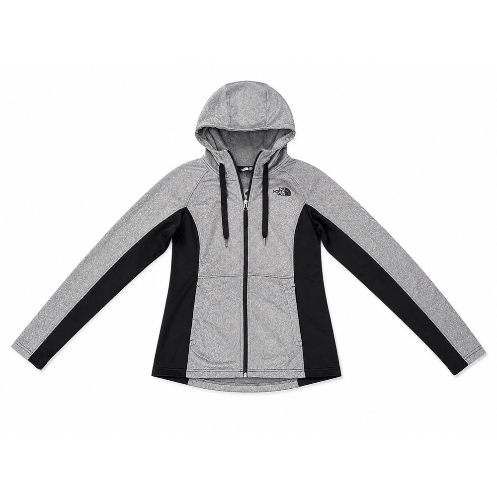 The North Face Women's Gray Black Full Zip Hooded Jacket Activewear Size Medium